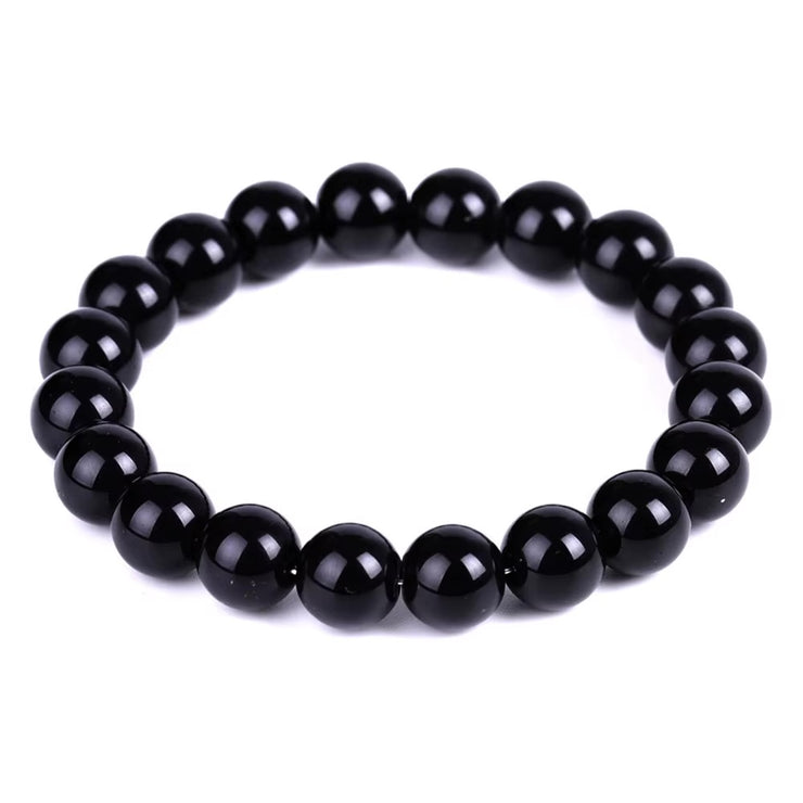 Bracelet de cheville Anti-Gonflement en obsidienne noire