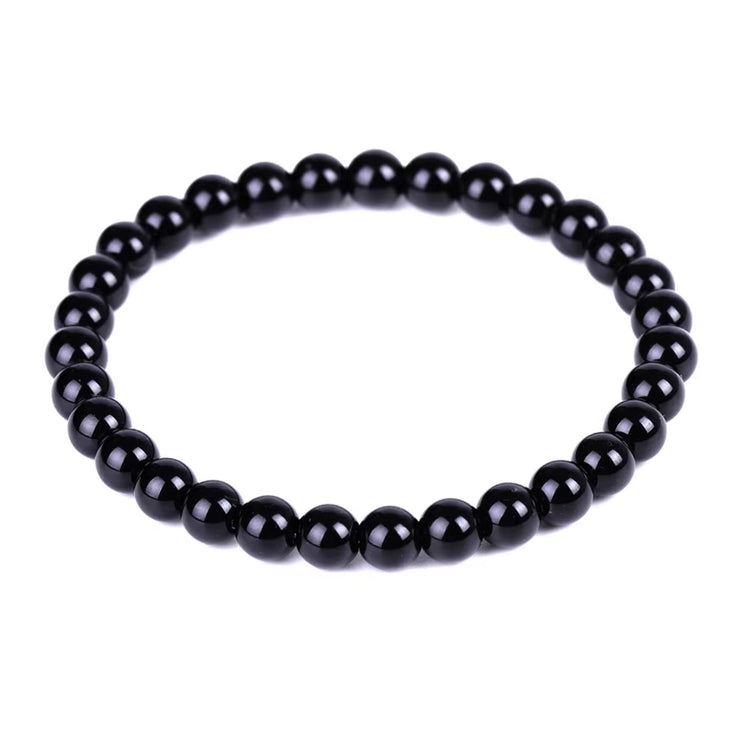Bracelet de cheville Anti-Gonflement en obsidienne noire
