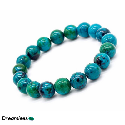 Bracelet en chrysocolle pour le soulagement du diabète, du stress et de l'anxiété