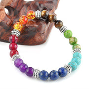 Bracelet de pierres naturelles porte-bonheur à 7 chakras